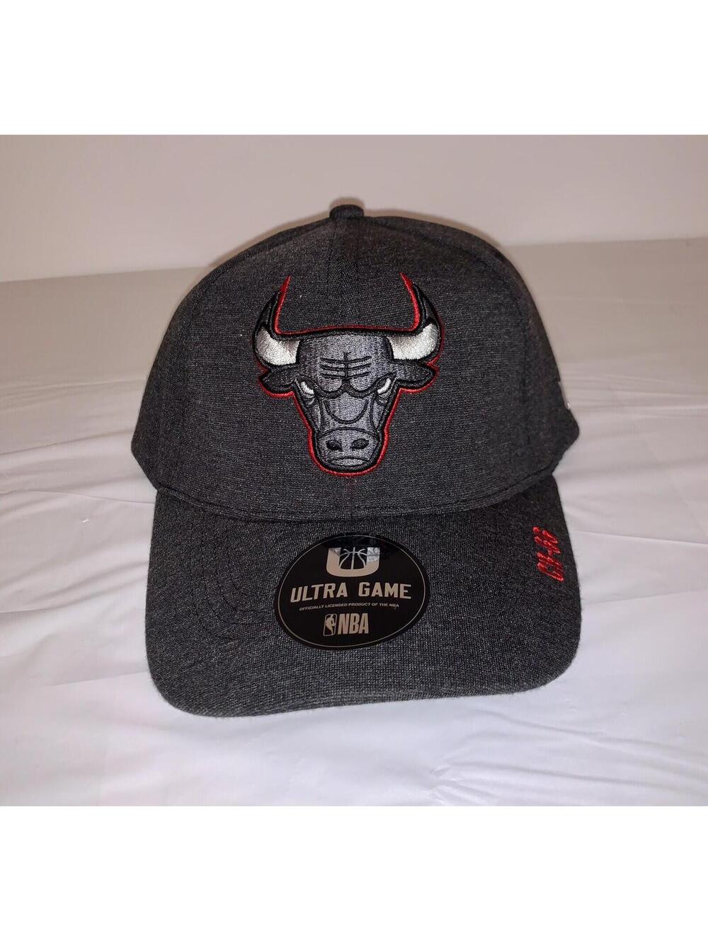 Ultra Game NBA Chicago Bulls Embroidered Logo Elastic Band Camo Hat Cap